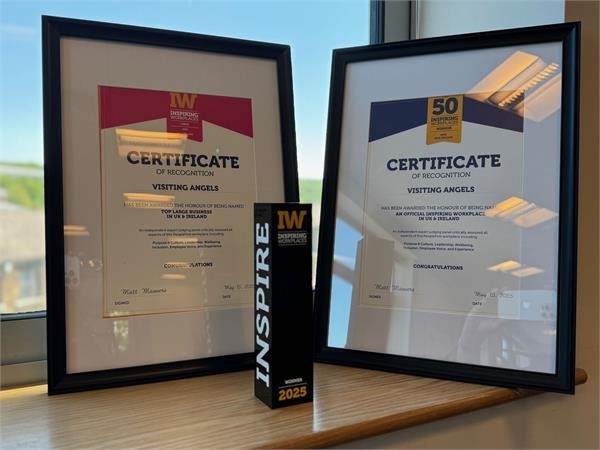 {Visiting Angels celebrates double win for outstanding workplace culture}