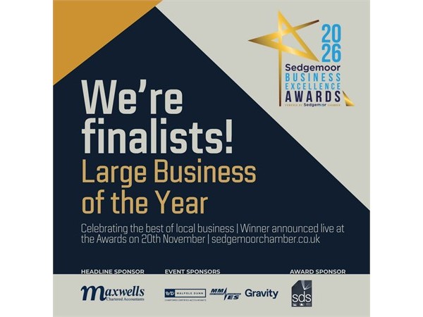 {Green Machine Named Finalist for Large Business of the Year at the Sedgemoor Business Excellence Awards 2026}