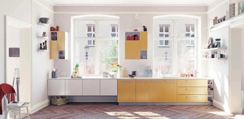 Sunny kitchen