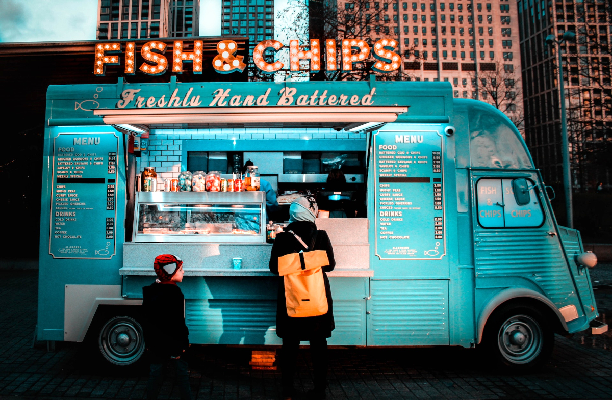Fish and chips food truck 