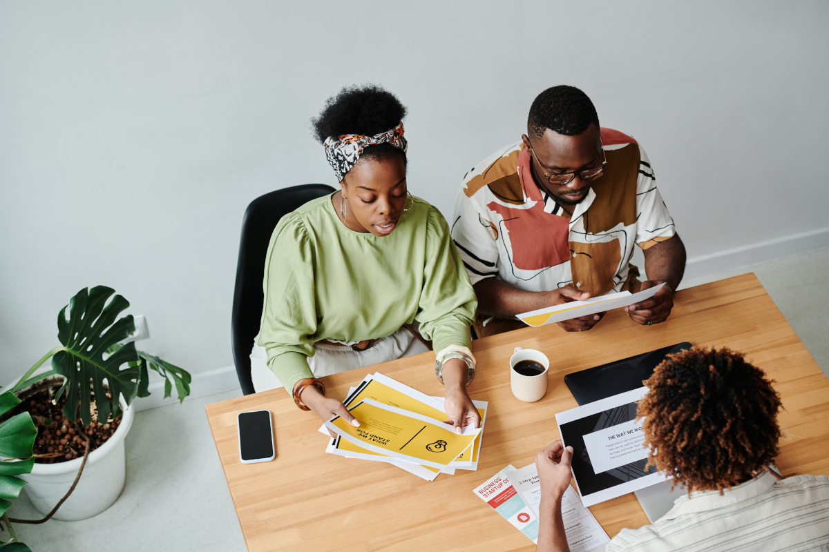 A couple applying for a start-up loan