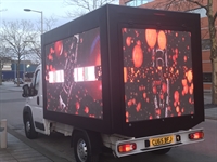 three digital advertising vans - 3