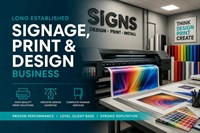 long-established print signage design - 1