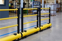 industrial barriers installation stock - 1