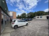 car showroom with forecourt
