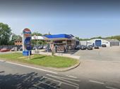 petrol station with car