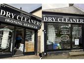 two dry cleaner laundry