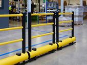 industrial barriers installation stock